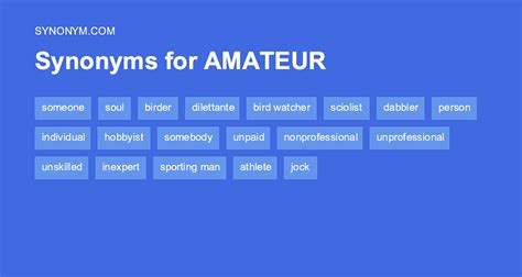 synonym for amateur|What is another word for amateur .